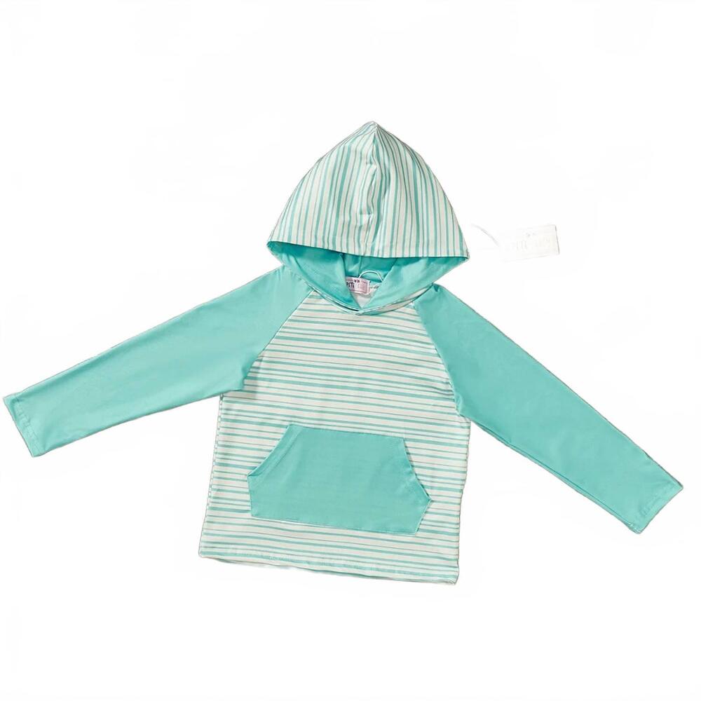NEW PETE + LUCY boys bunch of flowers hooded top in mint